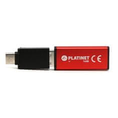 Platinet USB Flash disk Platinet PMFEC16R X-DEPO prilagodi. USB-C - 16 GB rdeča