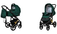 Babylux Bottle Green UZO 2v1 | Kombinirani Voziček kompleti | Otroški voziček + Carrycot