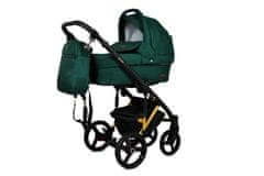 Babylux Bottle Green 4v1 | Kombinirani Voziček kompleti | Otroški voziček + Carrycot + Avtosedežem + ISOFIX