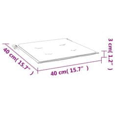 Vidaxl Blazina za vrtni stol 2 kosa modro bele črte 40x40x3 cm blago