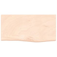 Vidaxl Stenska polica 60x30x2 cm neobdelana trdna hrastovina