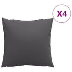 Vidaxl Okrasne blazine 4 kosi antracitne 40x40 cm blago