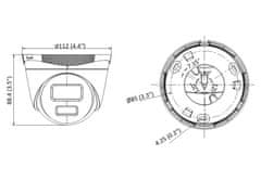 HiLook Kamera IP IPC-T229HA/ Turret/ 2Mpix/ 2,8 mm/ ColorVu/ Zaznavanje gibanja 2.0/ H.265+/ zaščita IP67/ LED 30 m