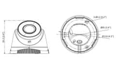 HiLook IP kamera IPC-T280H(C)/ Turret/ 8Mpix/ 2,8 mm/ H.265+/ zaščita IP67/ IR 30 m