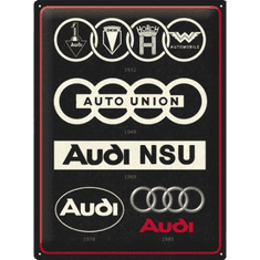 Okrasna tabla Audi logo evolution