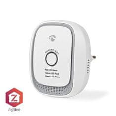 Nedis ZBDG11CWT - Detektor plina SmartLife | Zigbee 3.0 | Omrežno napajanje | Android / IOS | 75 dB | Bela