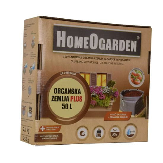 HomeOgarden organska zemlja 50L Plus, v sadilni vreči, 3 kg