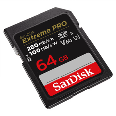 SanDisk Extreme PRO 64 GB V60 UHS-II kartice SD, 280/100 MB/s,V60,C10,UHS-II