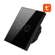 slomart wifi stikalo na dotik avatto ts02-eu-b3 triple tuya (črno)