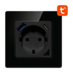 Avatto N-WOT10-USB-B USB in USB-C TUYA pametna vtičnica WiFi (črna)