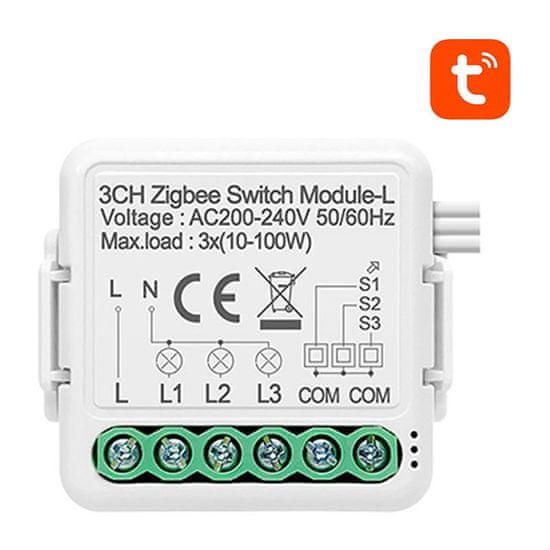 Avatto ZigBee Avatto N-LZWSM01-3 Pametno stikalo TUYA brez nevtralnih elementov