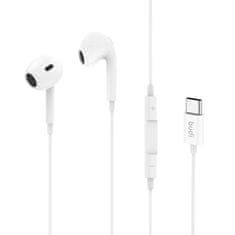 Budi Žične slušalke USB-C Budi 1,2 m (bele)