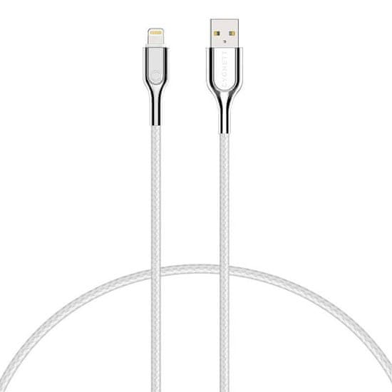 Cygnett kabel lightning do usb cygnett armoured 2.4a 12w 0,1m (biały)