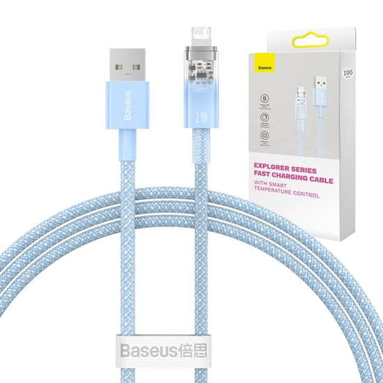 BASEUS Kabel za hitro polnjenje Baseus Explorer USB na Lightning 2,4A 1M (modri)