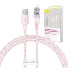 BASEUS Kabel za hitro polnjenje Baseus USB-A z Lightning Explorer Series 1 m, 2,4 A (roza)