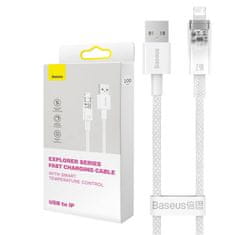 BASEUS Kabel za hitro polnjenje Baseus USB-A z Lightning Explorer Series 2 m, 2,4 A (bela)