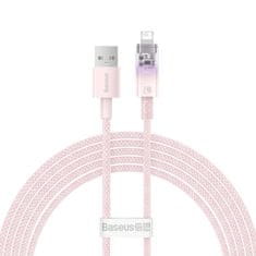 BASEUS Kabel za hitro polnjenje Baseus USB-A z Lightning Explorer Series 2 m, 2,4 A (roza)