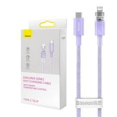 BASEUS Kabel za hitro polnjenje Baseus USB-C na Lightning Explorer Series 1m, 20W (vijolična)