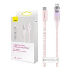 BASEUS Kabel za hitro polnjenje Baseus USB-C na Lightning Explorer Series 1m, 20W (roza)