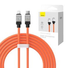 BASEUS baseus kabel za hitro polnjenje z vmesnikom usb-c in lightning coolplay series 20w 2m (oranžen)