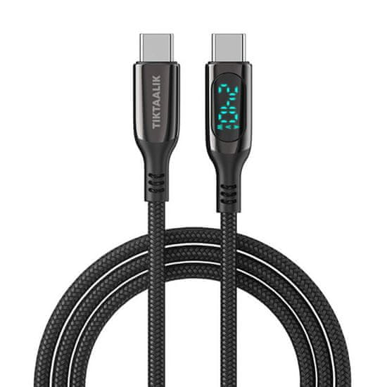 Tiktaalik PD 240W kabel USB-C do USB-C, 1,5 m (črn)