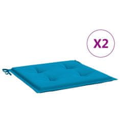 Vidaxl Blazine za vrtne stole 2 kosa modre 50x50x3 cm oxford tkanina