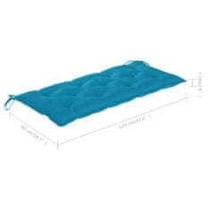 Vidaxl Blazina za vrtno klop svetlo modra 120x50x7 cm oxford tkanina