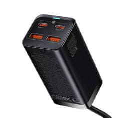 BASEUS GaN3 Pro omrežni polnilec 2xUSB-C + 2xUSB, 100W (črn)