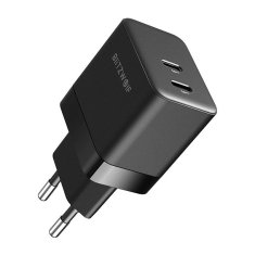 Blitzwolf omrežni polnilec blitzwolf bw-s22, gan, 2x usb-c, 35 W (črn)