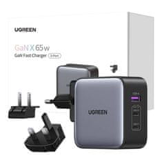 Ugreen Ugreen nexode omrežni polnilnik, 2x usb-c + usb, 65w