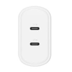 Cygnett 2x USB-C 35W omrežni polnilnik (bela)