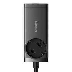 BASEUS Baseus GaN3 Pro stenski polnilec / napajalni trak 2xUSB + 2xUSB-C + AC, 65W