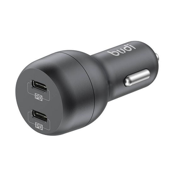 Budi Ładowarka samochodowa Budi, 2x USB-C, 40W, PD (czarna)