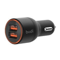 Budi avtomobilski polnilec budi, 2x usb, 36 W, qc 3.0 (črn)