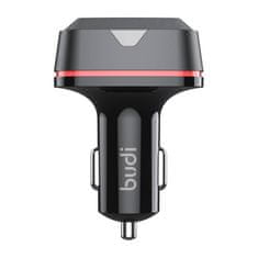 Budi avtomobilski polnilec budi, usb + 2x usb-c, 60w, pd + qc (črn)