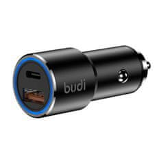 Budi Avtomobilski polnilnik Budi, USB + USB-C, 36 W (črn)