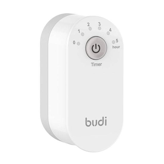 Budi omrežni polnilec s funkcijo budi timer, 2x usb, 12 W (bela)