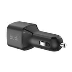 Budi avtomobilski polnilec budi 065r, 2x usb-c, pd 60w (črn)