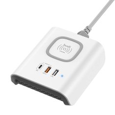 Budi brezžični polnilec budi qc3.0 2xusb 5v 2,4a (bel)