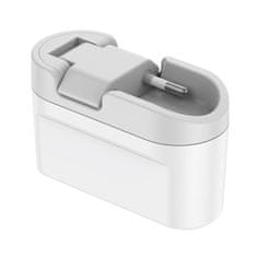 Budi Stenski polnilec z lučko Budi 326DE, 2xUSB-C, 40W, (bel)