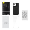 Synthetic Fiber Series magnetno ohišje za iPhone 14 Pro (črno) + kaljeno steklo + komplet za čiščenje