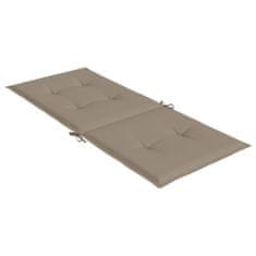 Vidaxl Blazine za vrtne stole 2 kosa taupe 120x50x3 cm blago