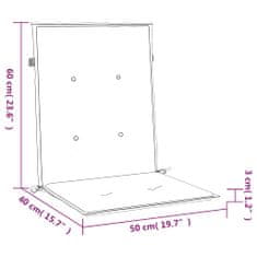 Vidaxl Blazine za vrtne stole 2 kosa modre 100x50x3 cm oxford tkanina