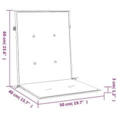 Vidaxl Blazine za vrtne stole 6 kosov rdeče karo 100x50x3 cm oxford