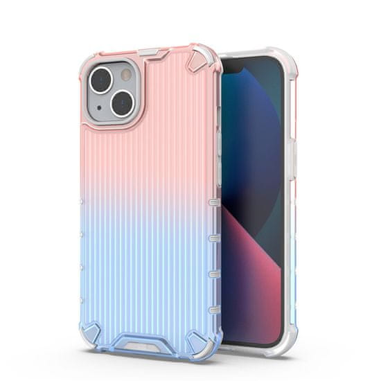 slomart ombre protect case za iphone 14 armoured case pink-blue