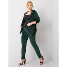 RELEVANCE Ženski velur komplet plus size MICHELL temno zelena RV-KMPL-5961.18X_359960 3XL