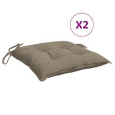 Vidaxl Blazine za palete 2 kosa taupe 50x50x7 cm oxford tkanina