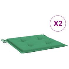 Vidaxl Blazine za vrtne stole 2 kosa zelene 50x50x3 cm oxford tkanina