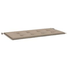 Vidaxl Blazina za vrtno klop taupe 120x50x3 cm oxford tkanina