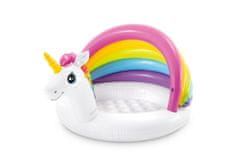 Intex Napihljiv otroški bazen UNICORN s premerom 127 cm, z nadstreškom